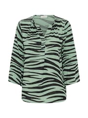 Kaffe KAlea 3/4 Sleeve Ruffle Printed Blouse - Image 4 of 5