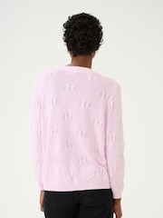 Kaffe Regular Fit Pink KAcharlie V-Neck Pullover Jumper - Image 2 of 6