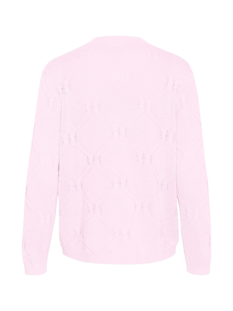 Kaffe Regular Fit Pink KAcharlie V-Neck Pullover Jumper - Image 6 of 6