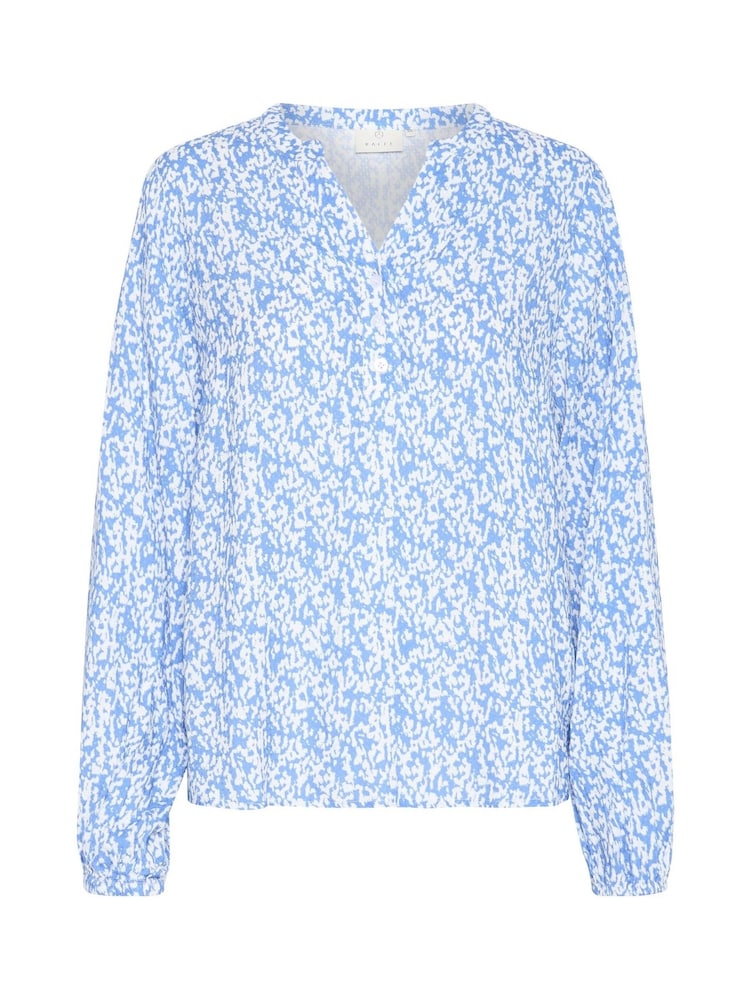 Kaffe KAmathilde Notch Neck Long Sleeve Blouse - Image 5 of 6