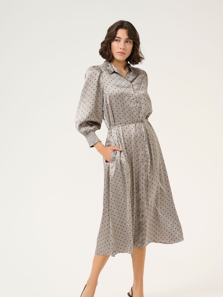 Kaffe KAamina 3/4 Sleeve Shirt Dress - Image 2 of 5
