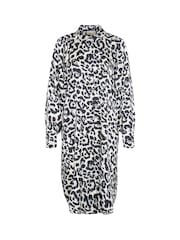 Kaffe Loose Fit KAroxy Knee Length Black Shirt Dress - Image 3 of 4