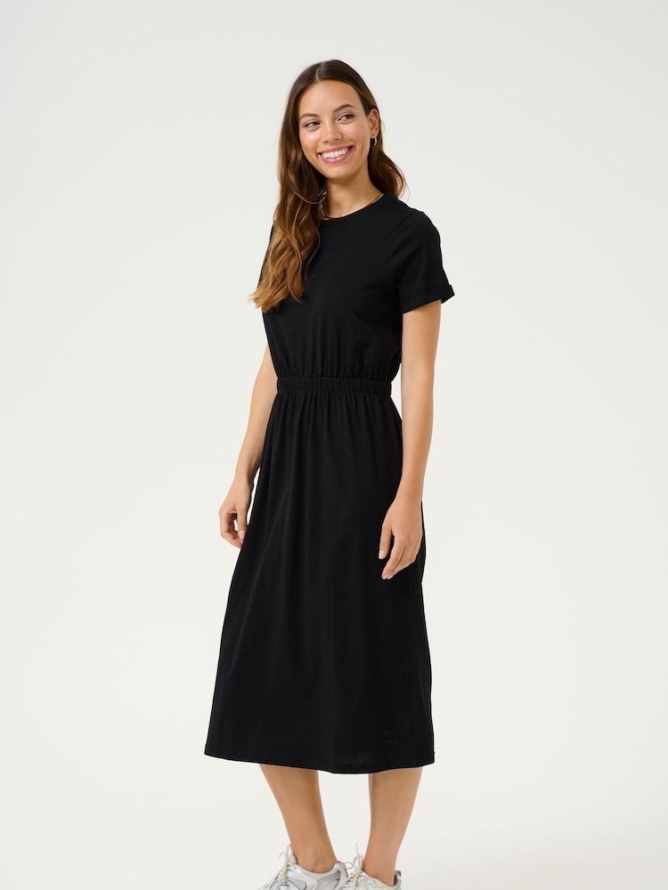 Kaffe KAcelina Short Sleeve Jersey 100% Cotton Dress - Image 1 of 5