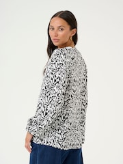 Kaffe KAmathilde Notch Neck Long Sleeve Blouse - Image 2 of 6