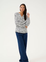 Kaffe KAmathilde Notch Neck Long Sleeve Blouse - Image 3 of 6