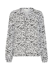 Kaffe KAmathilde Notch Neck Long Sleeve Blouse - Image 5 of 6