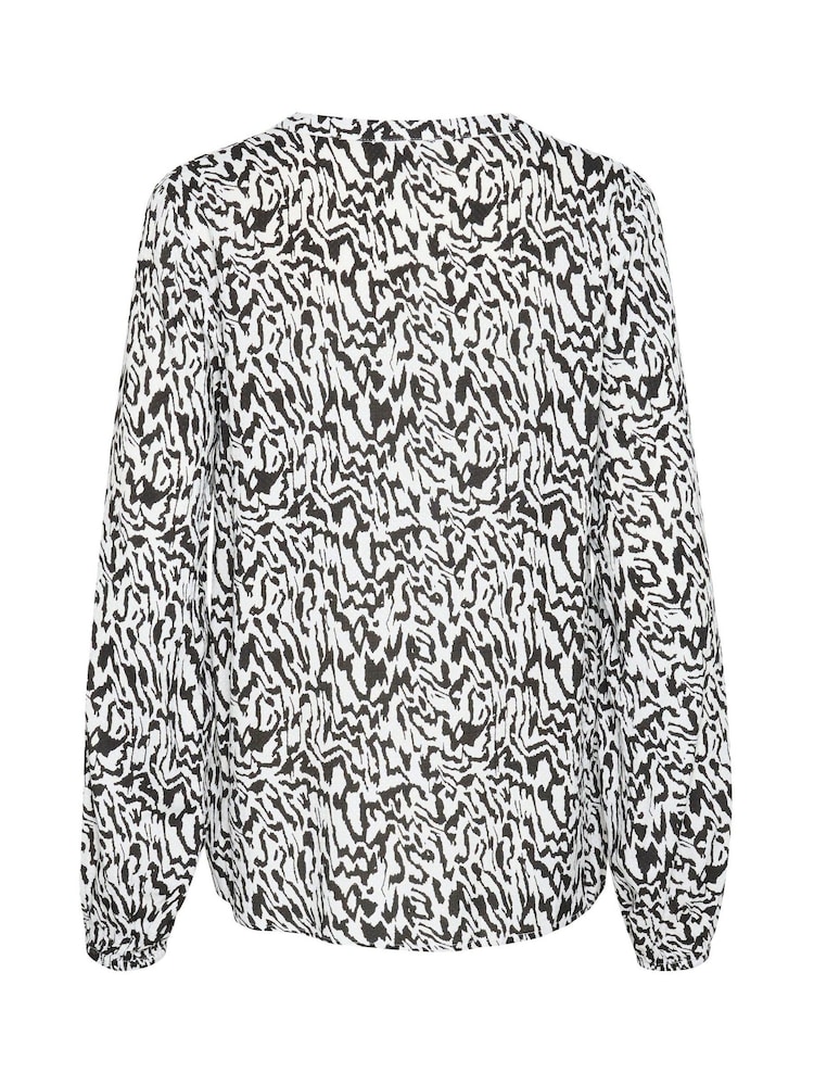 Kaffe KAmathilde Notch Neck Long Sleeve Blouse - Image 6 of 6