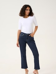 Kaffe Slim Fit Blue KAsinem Cropped Jeans - Image 3 of 6