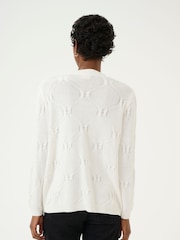 Kaffe Regular Fit KAcharlie V-Neck Pullover White Jumper - Image 2 of 6