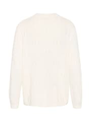 Kaffe Regular Fit KAcharlie V-Neck Pullover White Jumper - Image 6 of 6