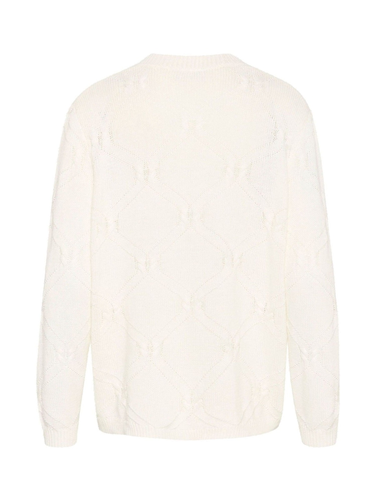 Kaffe Regular Fit KAcharlie V-Neck Pullover White Jumper - Image 6 of 6