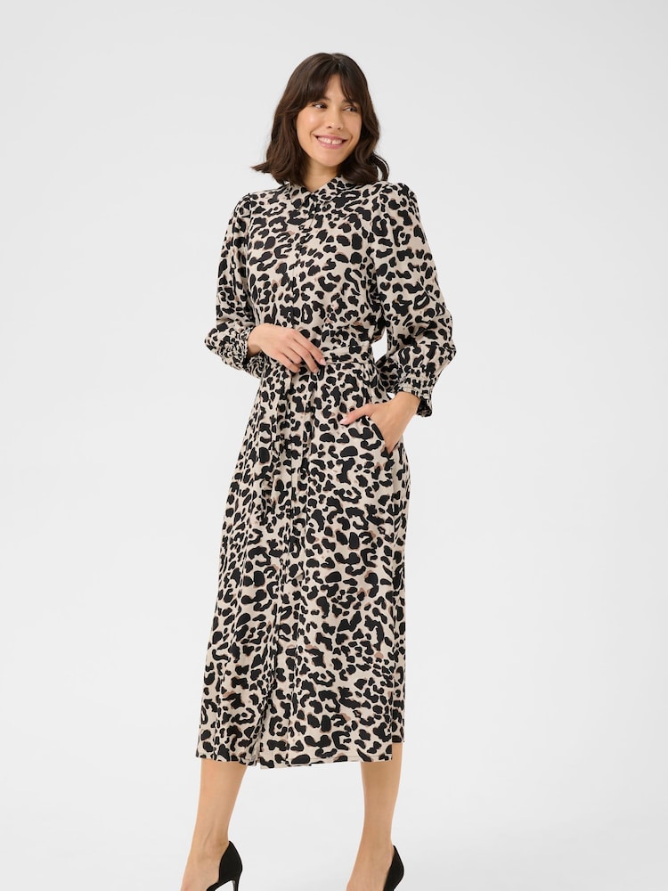 Kaffe KAemina Half Sleeves Midi Shirt Dress - Image 1 of 4