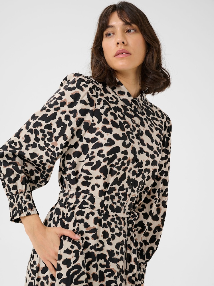 Kaffe KAemina Half Sleeves Midi Shirt Dress - Image 2 of 4