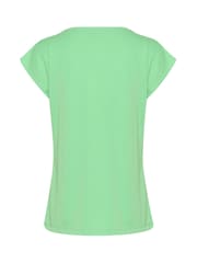 Kaffe Green KAlise V-Neck Short Sleeve T-Shirt - Image 6 of 6