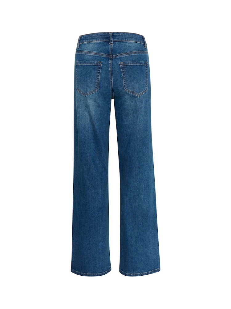 Kaffe Blue KAsinem High Waisted Wide Leg Jeans - Image 6 of 6