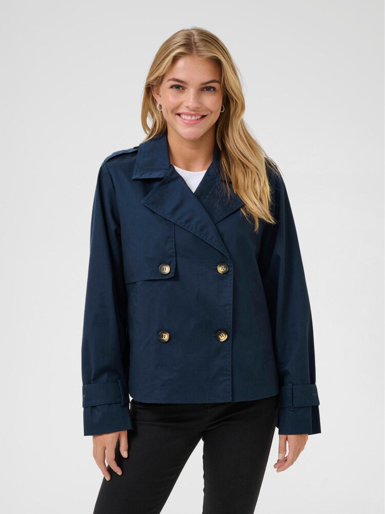 Kaffe Blue KApatricia Double Breasted Jacket - Image 1 of 5 Kaffe Blue KApatricia Double Breasted Jacket - Image 1 of 5