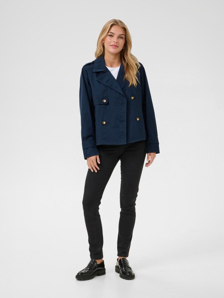 Kaffe Blue KApatricia Double Breasted Jacket - Image 2 of 5 Kaffe Blue KApatricia Double Breasted Jacket - Image 2 of 5