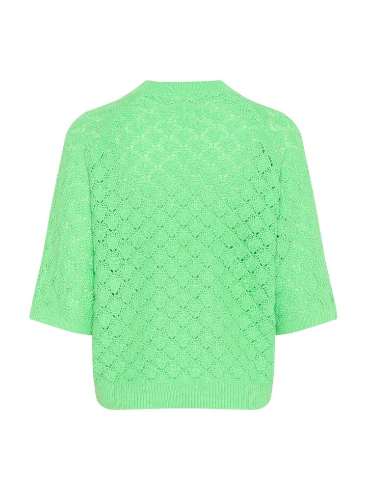 Kaffe Green KAnika Loose Fit Half Sleeve Pullover Jumper - Image 2 of 2