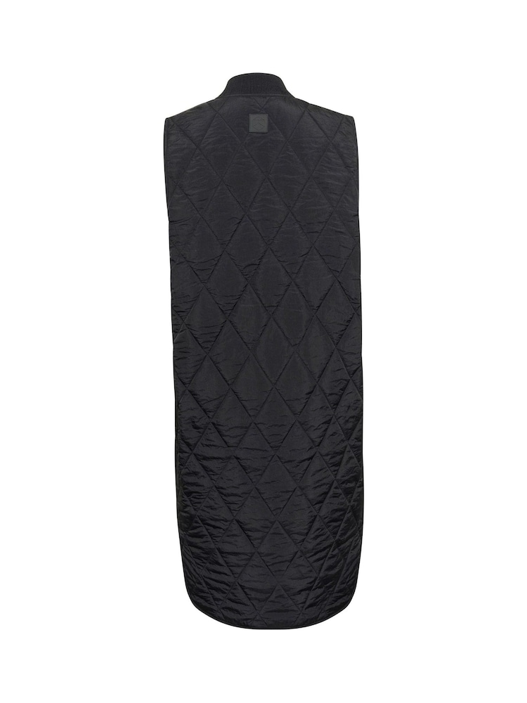 Kaffe KAlorena Quilted Button Long Black Gilet - Image 4 of 4 Kaffe KAlorena Quilted Button Long Black Gilet - Image 4 of 4
