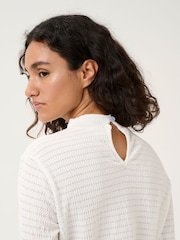 Kaffe KAdebra Long Sleeve Striped Black T-Shirt - Image 4 of 6