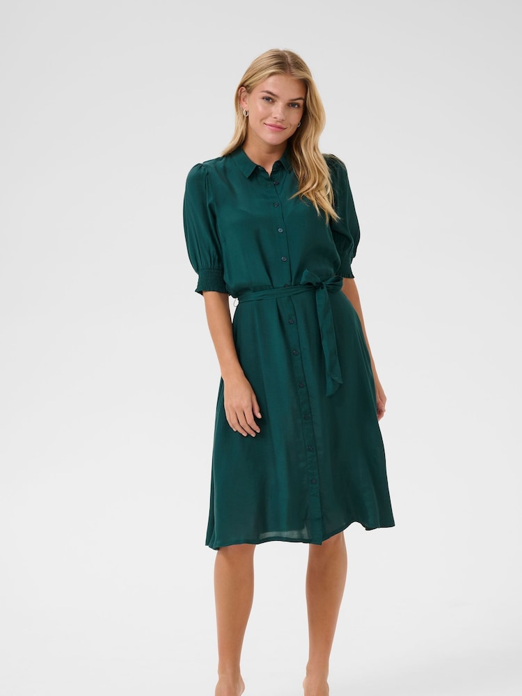 Kaffe Emine Half Sleeve Pocket Shirt Dress - Image 2 of 5