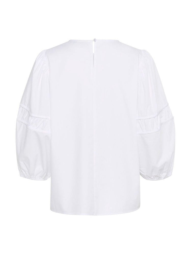 Kaffe Casual Fit KAemma 3/4 Sleeve White Blouse - Image 6 of 6