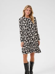 Kaffe Kaevity Long Sleeves Round Neck Dress - Image 2 of 5