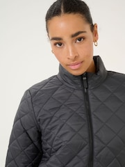 Kaffe Grey KAloreen Quilted Hip Length Jacket - Image 3 of 6