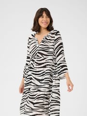 Kaffe A-Line Fit KAlea 3/4 Sleeve Dress - Image 2 of 5