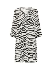 Kaffe A-Line Fit KAlea 3/4 Sleeve Dress - Image 4 of 5