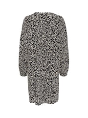 Kaffe KAmalene V-Neck Above The Knee Black Dress - Image 6 of 6