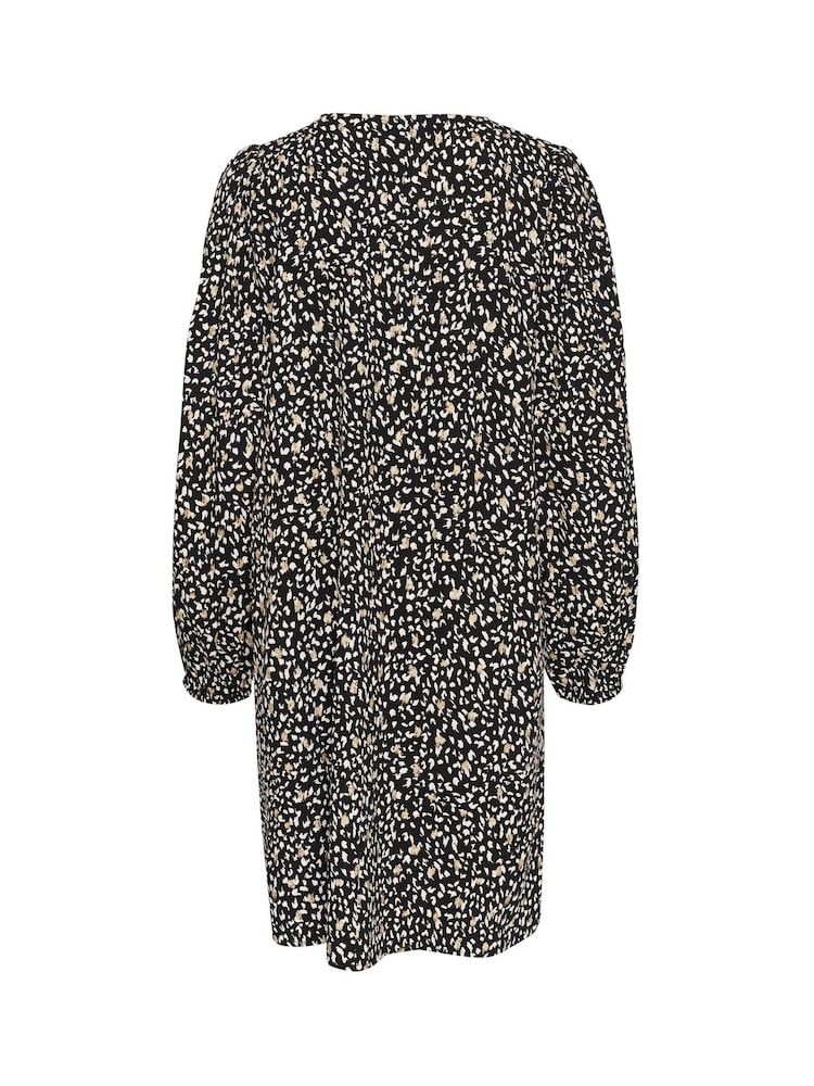 Kaffe KAmalene V-Neck Above The Knee Black Dress - Image 6 of 6