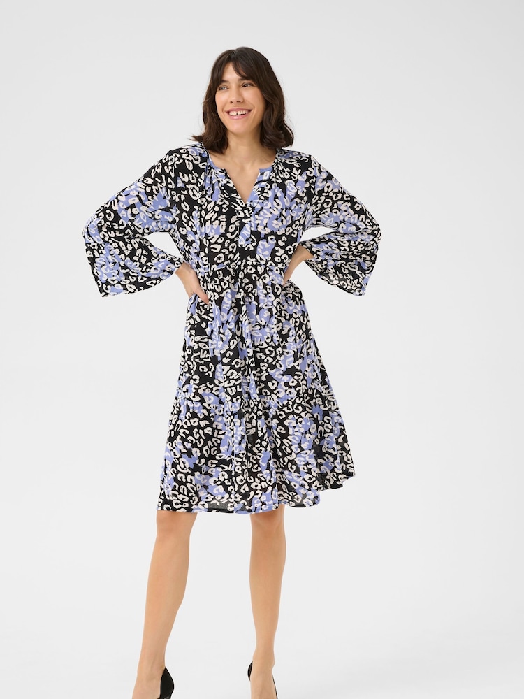 Kaffe A-Line Fit KAlea 3/4 Sleeve Dress - Image 2 of 5