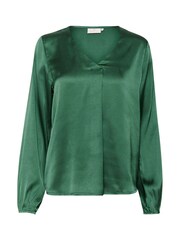 Kaffe KAlana Satin Long Sleeves V-Neck Blouse - Image 3 of 4