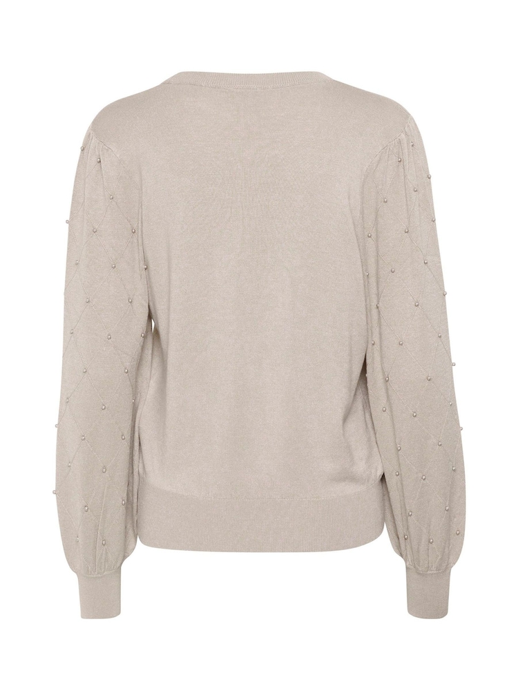 Kaffe Regular Fit KAkaren Beaded Pullover Jumper - Image 4 of 4