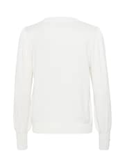 Kaffe Lizza Crew Neck Button Cuff Pullover Blouses - Image 5 of 5