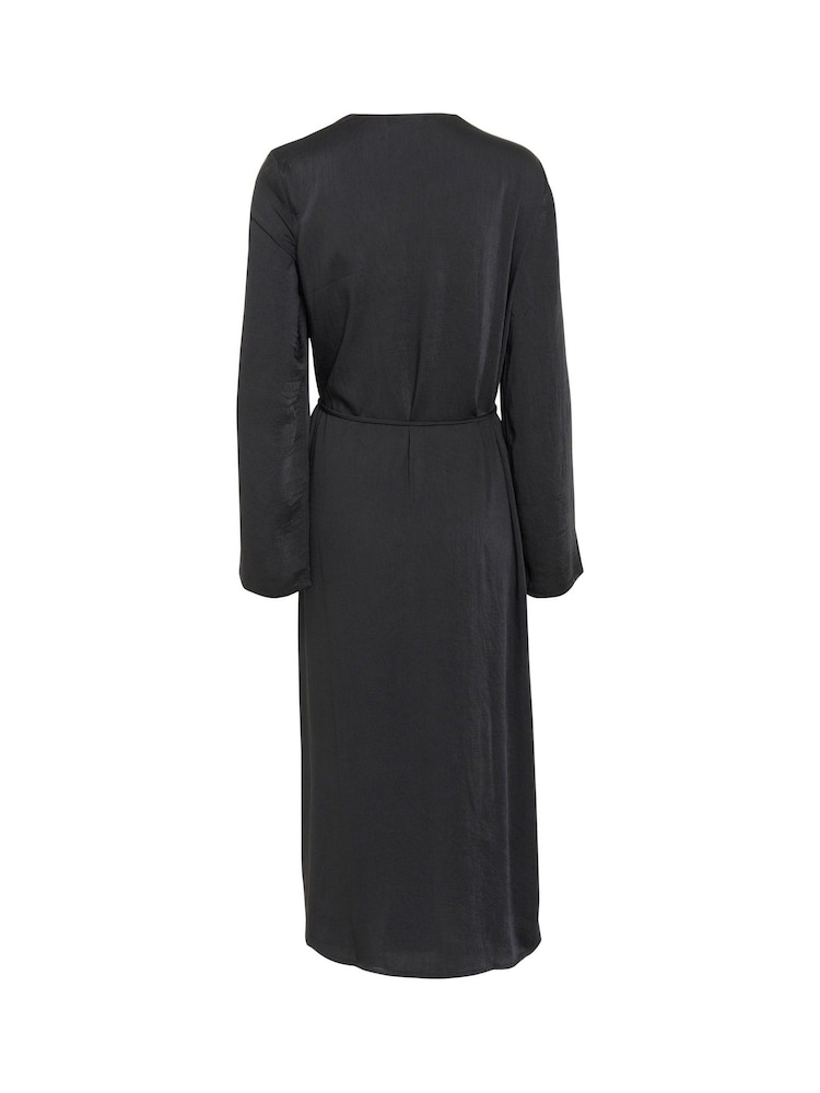 Kaffe KAariel Cowl Neck Long Sleeve Black Dress - Image 5 of 5
