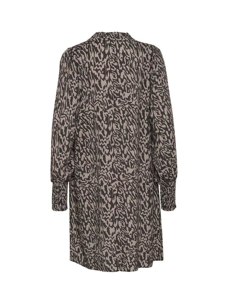 Kaffe Loose Fit KAmathilde V-Notch Neck Black Dress - Image 5 of 5