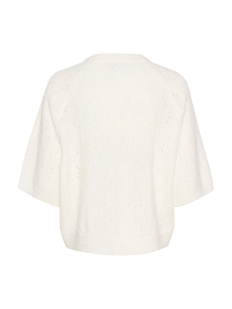 Kaffe KAtella Half Sleeve Hole Knit Pullover Jumper - Image 6 of 6