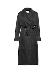Kaffe Grey KApatricia Double Breasted Trench Coat - Image 3 of 4