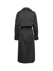Kaffe Grey KApatricia Double Breasted Trench Coat - Image 4 of 4