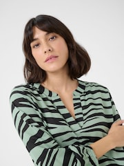 Kaffe KAjanne V-Notch Neck 3/4 Sleeve Blouse - Image 4 of 6