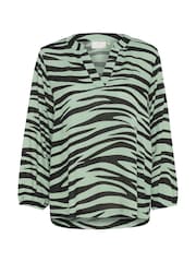 Kaffe KAjanne V-Notch Neck 3/4 Sleeve Blouse - Image 5 of 6