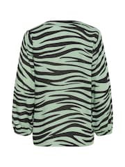 Kaffe KAjanne V-Notch Neck 3/4 Sleeve Blouse - Image 6 of 6