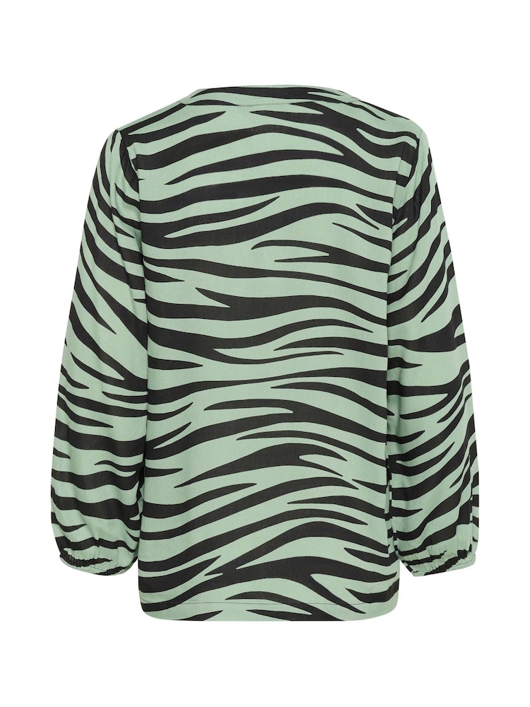 Kaffe KAjanne V-Notch Neck 3/4 Sleeve Blouse - Image 6 of 6