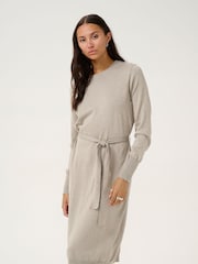 Kaffe KAlizza Belted Knee Length Knit Dress - Image 1 of 5