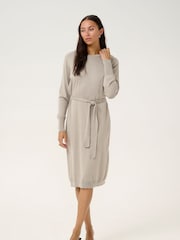 Kaffe KAlizza Belted Knee Length Knit Dress - Image 2 of 5