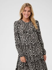 Kaffe Kaevity Long Sleeves Round Neck Dress - Image 1 of 5