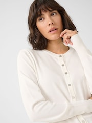 Kaffe KAlizza Round Neck Button Cardigan - Image 3 of 5