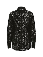 Kaffe Kanelly Lace Collared Black Shirt - Image 6 of 6